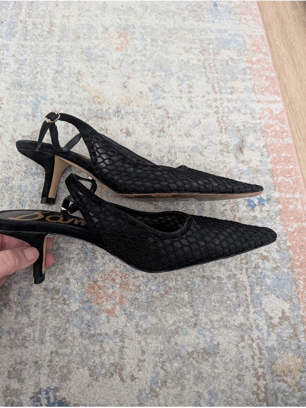 Sam Edelman Bianka Slingback Pump - Black Mesh 8 - Picture 4 of 10